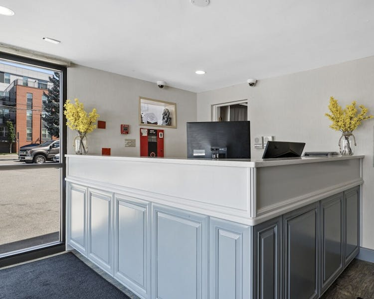 Front desk and reception area at Inn on Arsenal